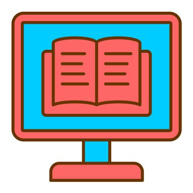 Kitap. Web simgesi basit illüstrasyon