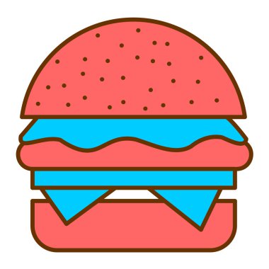 hamburger. Web simgesi basit illüstrasyon