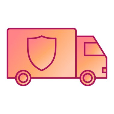 dağıtım kamyonu ikonu vektör çizimi tasarımı