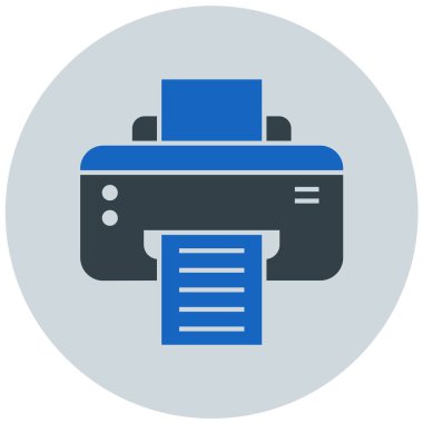 Yazıcı. Web simgesi basit tasarım