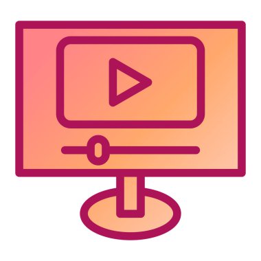 Ekran ve vektör illüstrasyonu ile izle