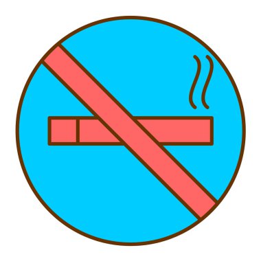 sigara içen modern simge vektör çizimi yok