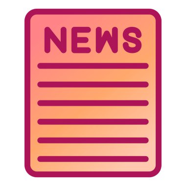 Haber simgesinin düz dizaynının vektör çizimi