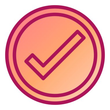 Moda biçimi izole edilmiş arkaplanda işaret simgesini işaretle