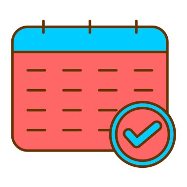 Takvim simgesi vektör illüstrasyonu