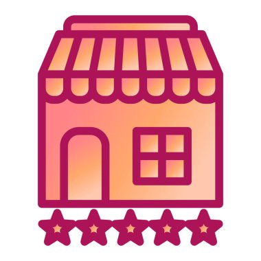 dükkan simgesi vektör illüstrasyonu