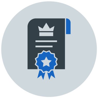 Sertifika modern ikon vektör illüstrasyonu 