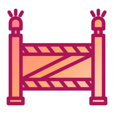 bariyer simgesi vektör illüstrasyonu