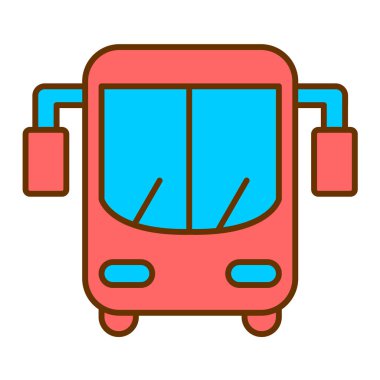 Otobüs. Web simgesi basit illüstrasyon
