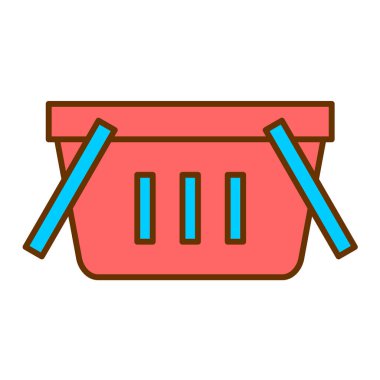 Alışveriş arabası simgesi, vektör illüstrasyon tasarımı