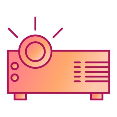 Projektör ikon vektör illüstrasyonu