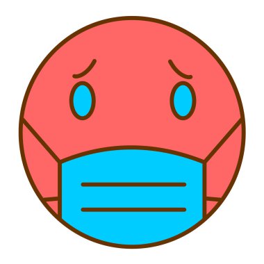 yüz maskesi vektör illüstrasyonu