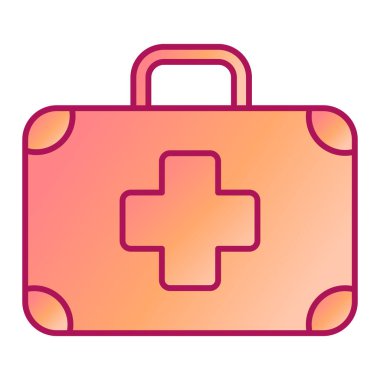 tıbbi çanta ikon vektör illüstrasyonu