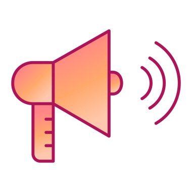 Megafon ikonu vektör illüstrasyonu