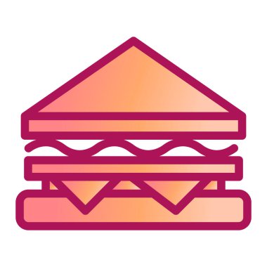 Sandviç. Web simgesi basit illüstrasyon