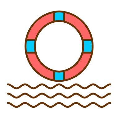 Can simidi simgesi. Web için yüzme havuzu vektör simgelerinin özet çizimi