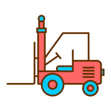 Forklift kamyon simgesi vektör illüstrasyon tasarımı