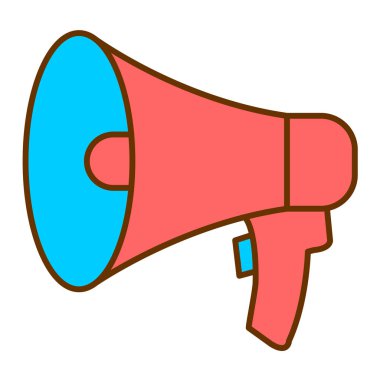 Megafon. Web simgesi basit illüstrasyon