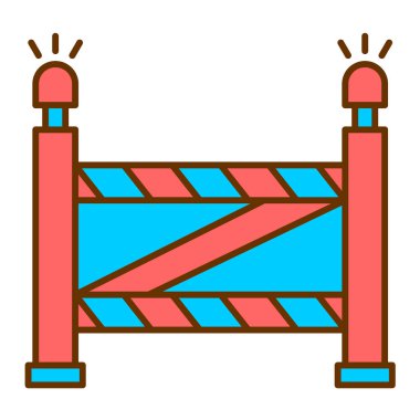 Bariyer. Web simgesi basit illüstrasyon