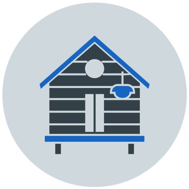 Ahır. Web simgesi basit illüstrasyon