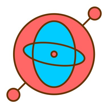 atom. Web simgesi basit illüstrasyon