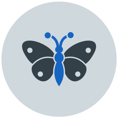 Kelebek. Web simgesi basit illüstrasyon