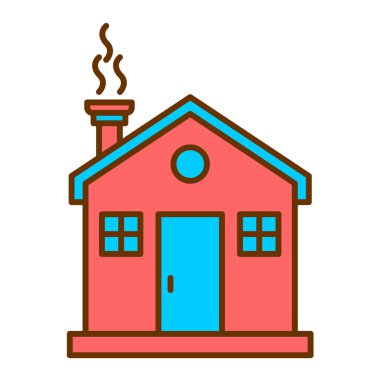 ev vektörü ince çizgi simgesi