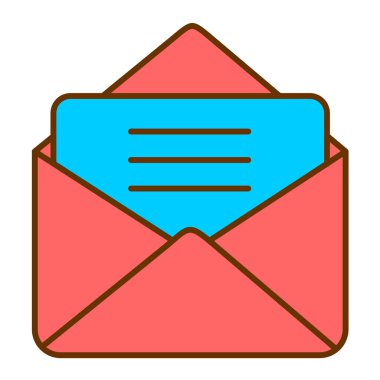 Zarf. Web simgesi basit illüstrasyon