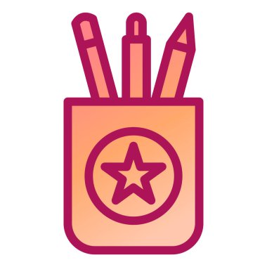 Okul. Web simgesi basit illüstrasyon