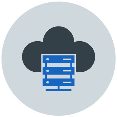 Bulut. Web simgesi basit illüstrasyon