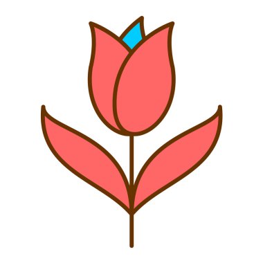 çiçek modern ikon vektör illüstrasyonu