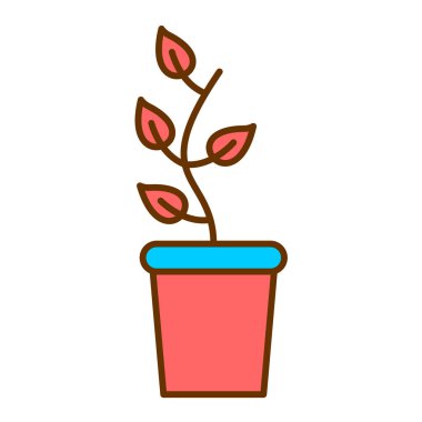 Yaprak simgesi vektör illüstrasyon tasarımlı bitki