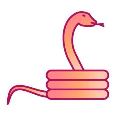 Pembe gagalı bir karikatür kuşunun el çizimi çizimi çizimi.