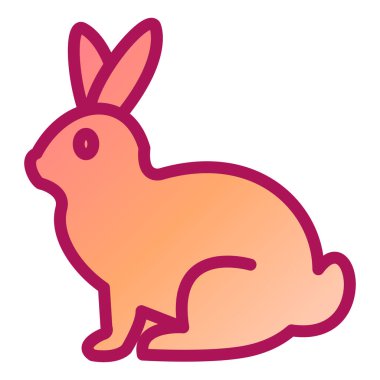 Tavşan simgesi vektör çizimi