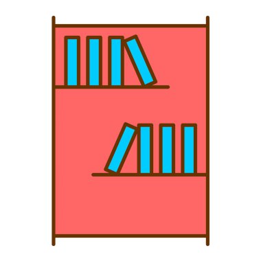 kitaplık vektör simgesi modern illüstrasyon
