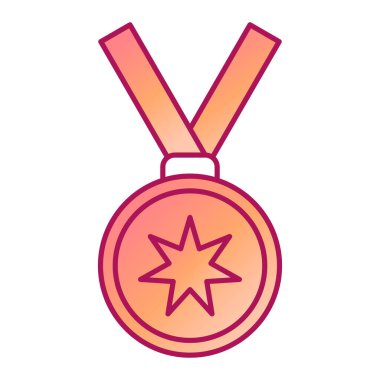 Kurdeleli madalya ve yıldız vektör çizimi tasarımı