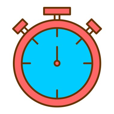 Kronometre simgesi. Web için zamanlayıcı vektör simgelerinin düz çizimi