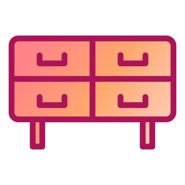 mobilya ikonu vektör illüstrasyonu