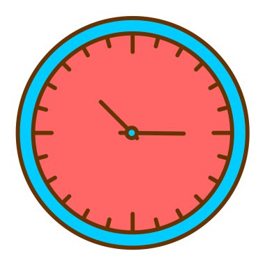 Saat simgesi vektör illüstrasyonu