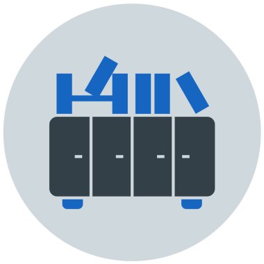 Mobilya. Web simgesi basit illüstrasyon