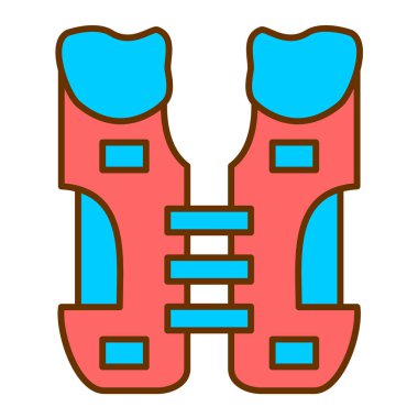 Yüzme havuzunun mavi ve beyaz çizgi simgesinin vektör çizimi