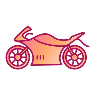 Motosiklet ikonu. Spor bisiklet sembolü. vektör illüstrasyonu