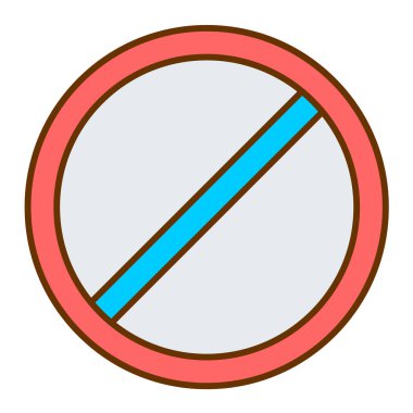 Dumanlı ikon vektör illüstrasyonu yok