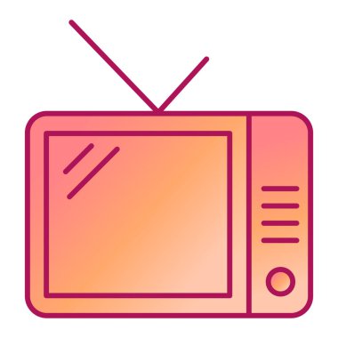 Televizyon. Web simgesi basit illüstrasyon