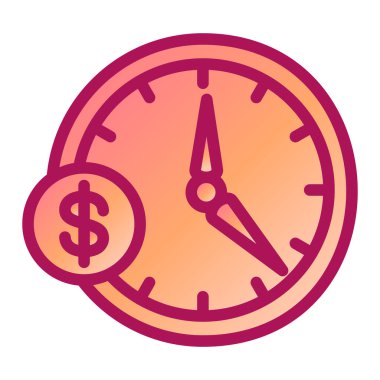 Saat simgesi vektör illüstrasyonu