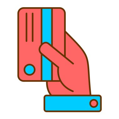 vektör el ve para simgesi. düz biçim 