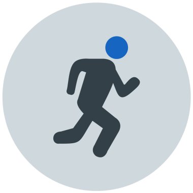 Koşan adam. Basit tasarım