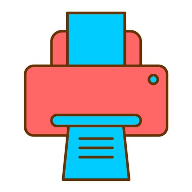 Yazıcı. Web simgesi basit illüstrasyon