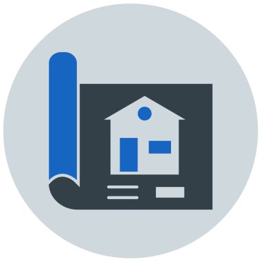 Ev. Web simgesi basit illüstrasyon