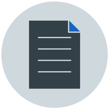 Belge. Web simgesi basit illüstrasyon